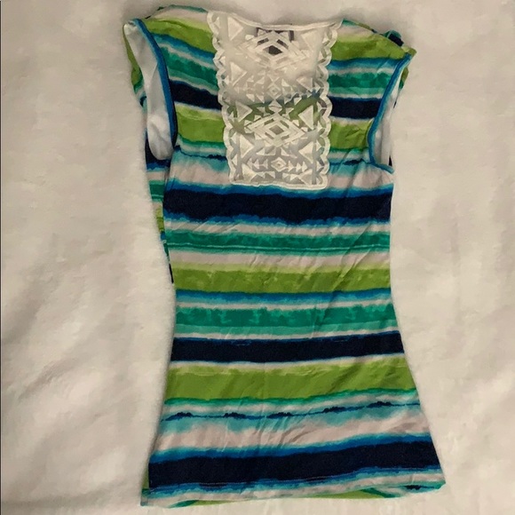 Blue/green sleeveless blouse - Picture 2 of 2